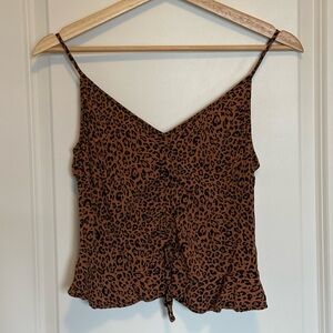 H&M Leopard Print Cami Top - Brown and Black